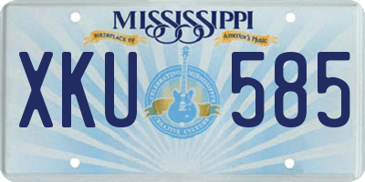 MS license plate XKU585