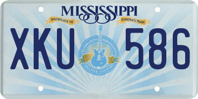 MS license plate XKU586