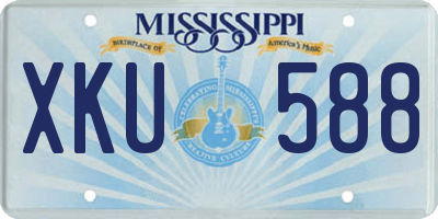 MS license plate XKU588