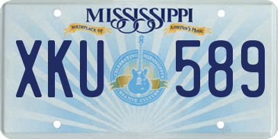 MS license plate XKU589