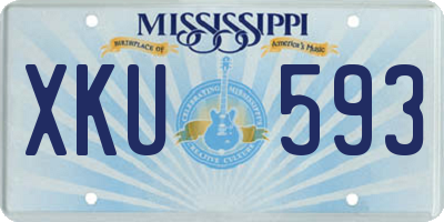 MS license plate XKU593