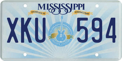 MS license plate XKU594