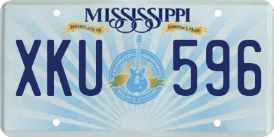 MS license plate XKU596