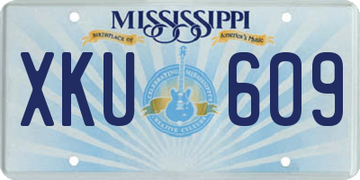 MS license plate XKU609