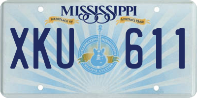 MS license plate XKU611