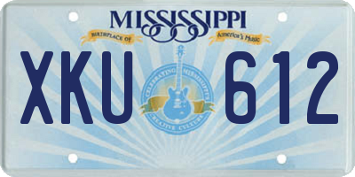 MS license plate XKU612