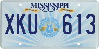 MS license plate XKU613