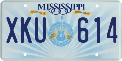 MS license plate XKU614