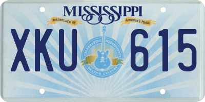 MS license plate XKU615