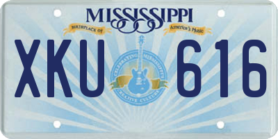 MS license plate XKU616