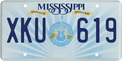 MS license plate XKU619