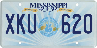 MS license plate XKU620