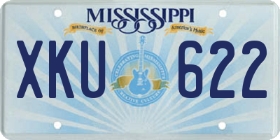 MS license plate XKU622