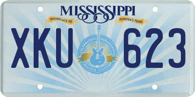 MS license plate XKU623