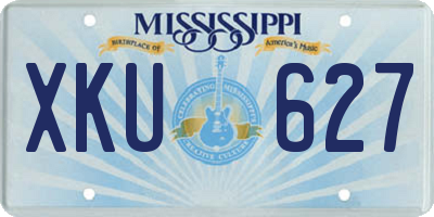 MS license plate XKU627