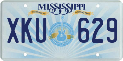 MS license plate XKU629