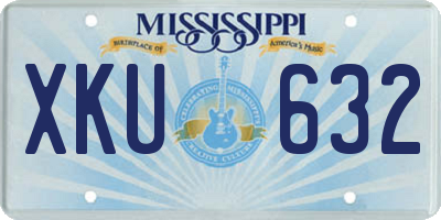 MS license plate XKU632