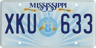 MS license plate XKU633