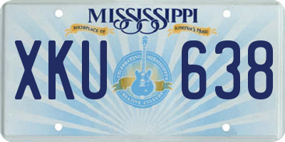 MS license plate XKU638