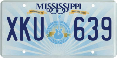 MS license plate XKU639