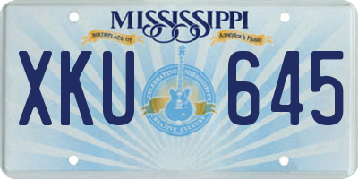 MS license plate XKU645