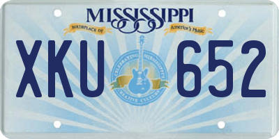 MS license plate XKU652