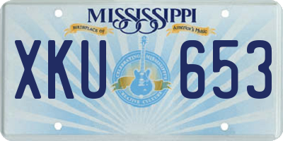 MS license plate XKU653
