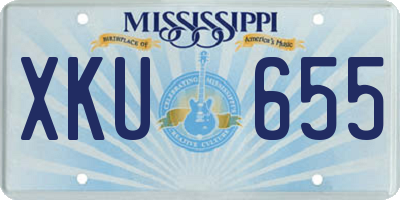 MS license plate XKU655