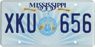 MS license plate XKU656