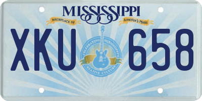 MS license plate XKU658