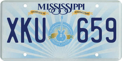 MS license plate XKU659