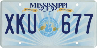 MS license plate XKU677