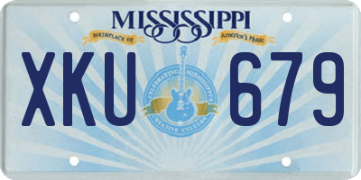 MS license plate XKU679