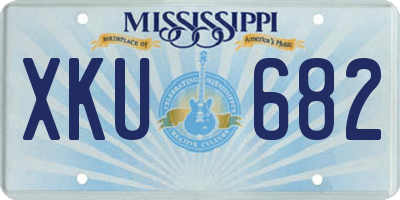 MS license plate XKU682