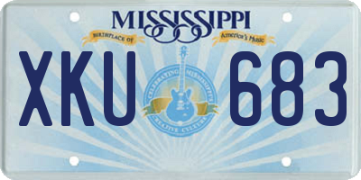 MS license plate XKU683