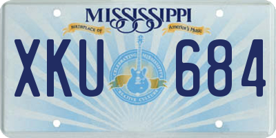 MS license plate XKU684