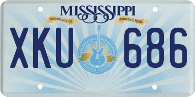 MS license plate XKU686