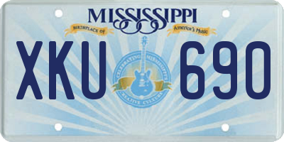 MS license plate XKU690