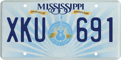 MS license plate XKU691