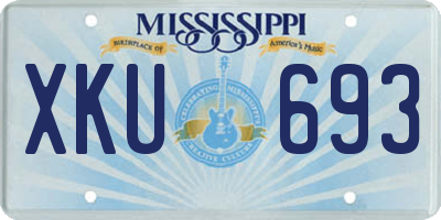 MS license plate XKU693