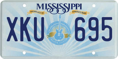 MS license plate XKU695