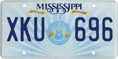 MS license plate XKU696