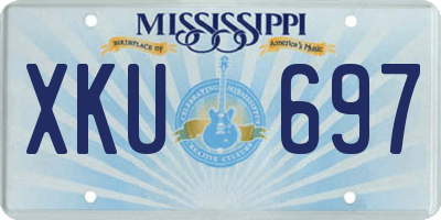 MS license plate XKU697