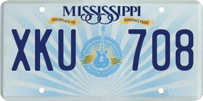MS license plate XKU708