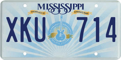 MS license plate XKU714