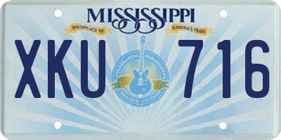 MS license plate XKU716