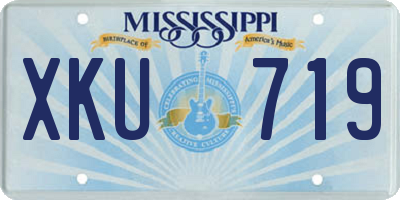 MS license plate XKU719
