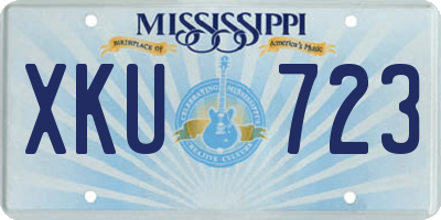 MS license plate XKU723