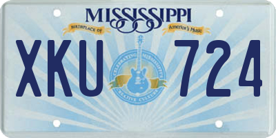 MS license plate XKU724
