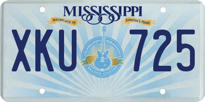 MS license plate XKU725